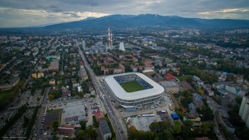 Filmowanie z powietrza - panorama Bielska